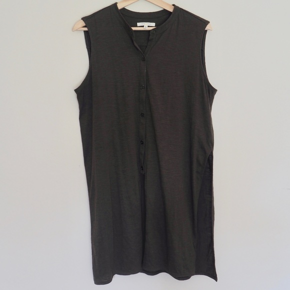 Anthropologie Tops - Anthropologie Pure + Good Green Drew Tunic Split